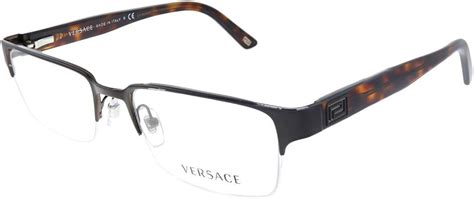 versace glasses 118412615318140|Versace VE 1184 1269 Brushed Brown Metal Rectangle .